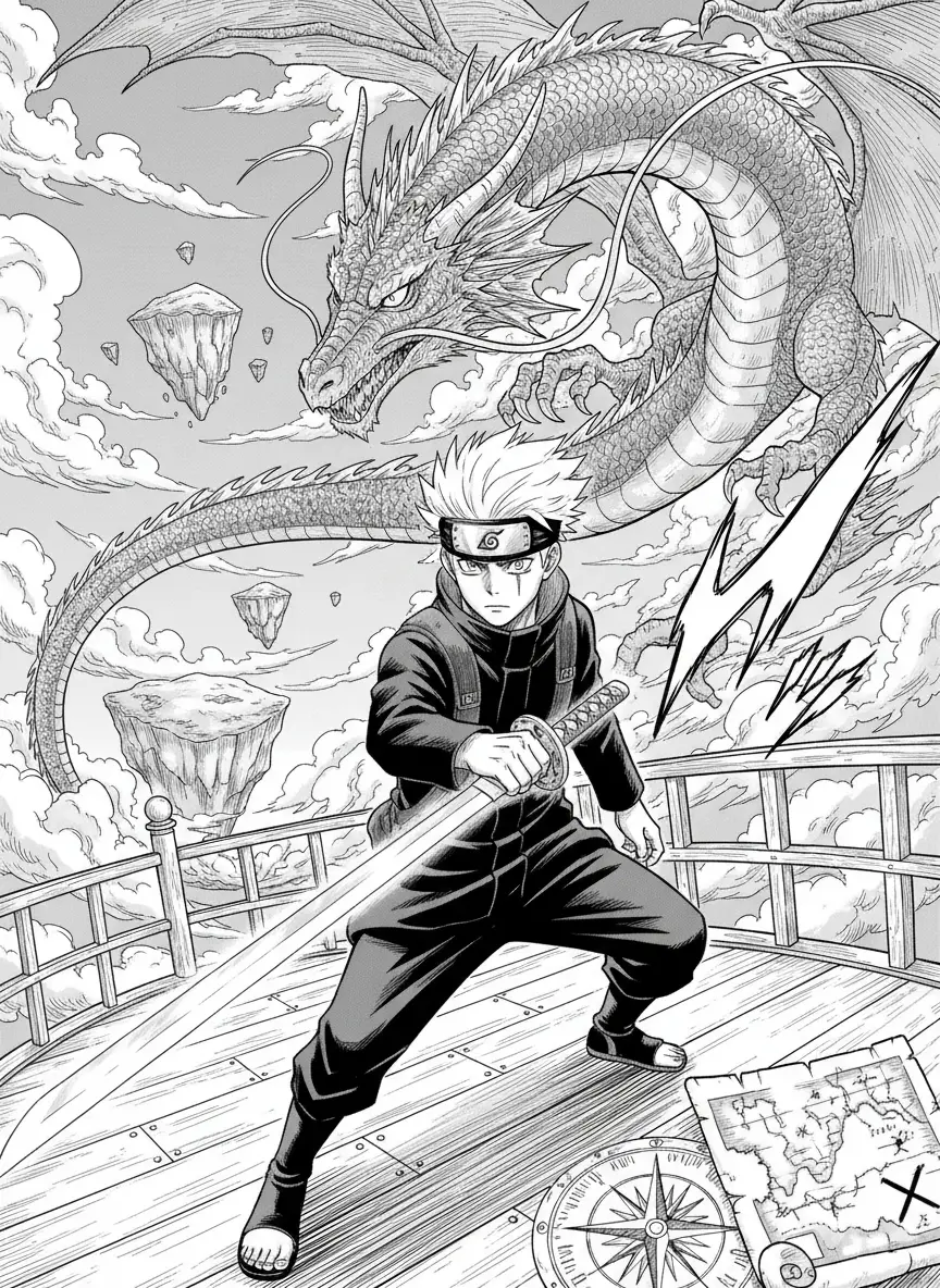 A generated page in the manga style.